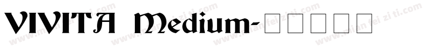 VIVITA Medium字体转换